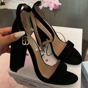 Black Sued Steve Madden Heels